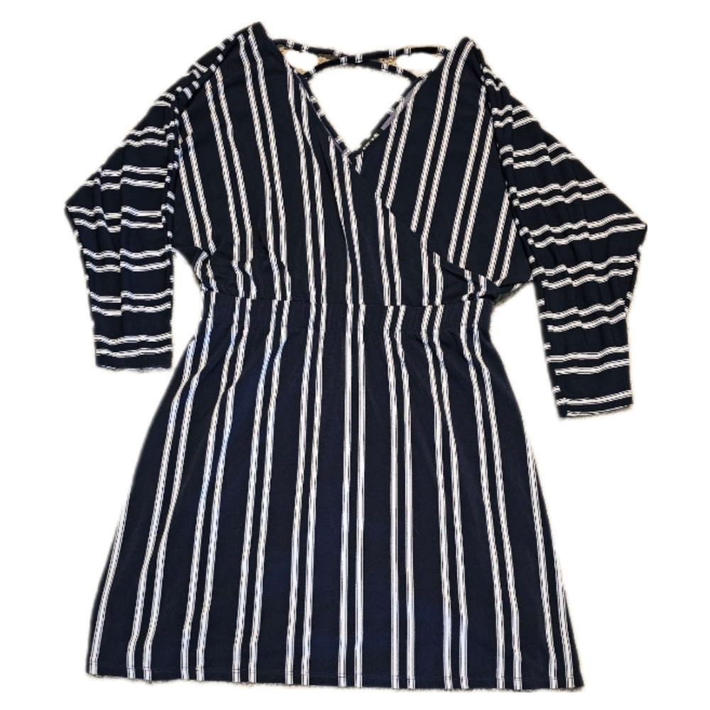 Express Dress Navy Crisscross Back Small